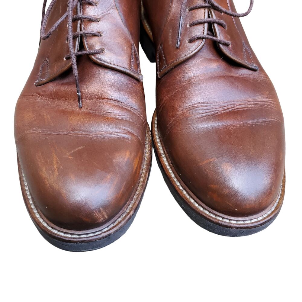 To Boot New York Brown Leather Lace Up Loafer Shoe Made in Italy Sz 8.5 - Picture 5 of 12